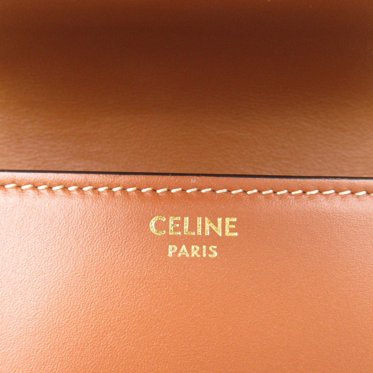Celine Celine fo Pouch Shoulder Bag Shoulder Bag Leather  Brown Camel