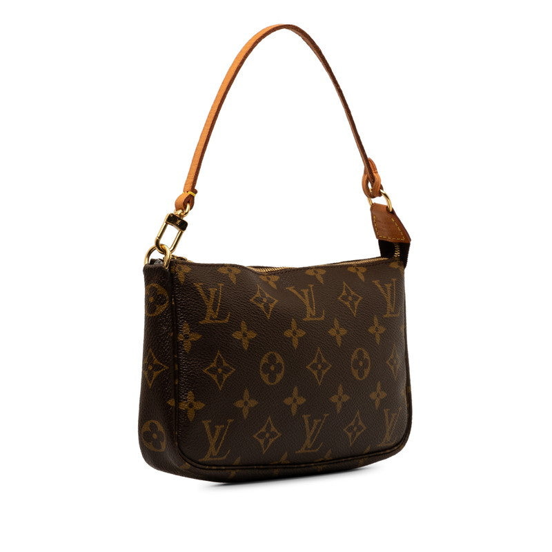 Louis Vuitton Monogram Pochette Accessories Handbag Pochette M51980 Brown PVC Leather  Louis Vuitton