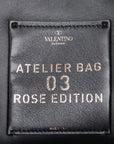 Valentino Atelier Leather Tote Bag Black Rose Edition All-Colored