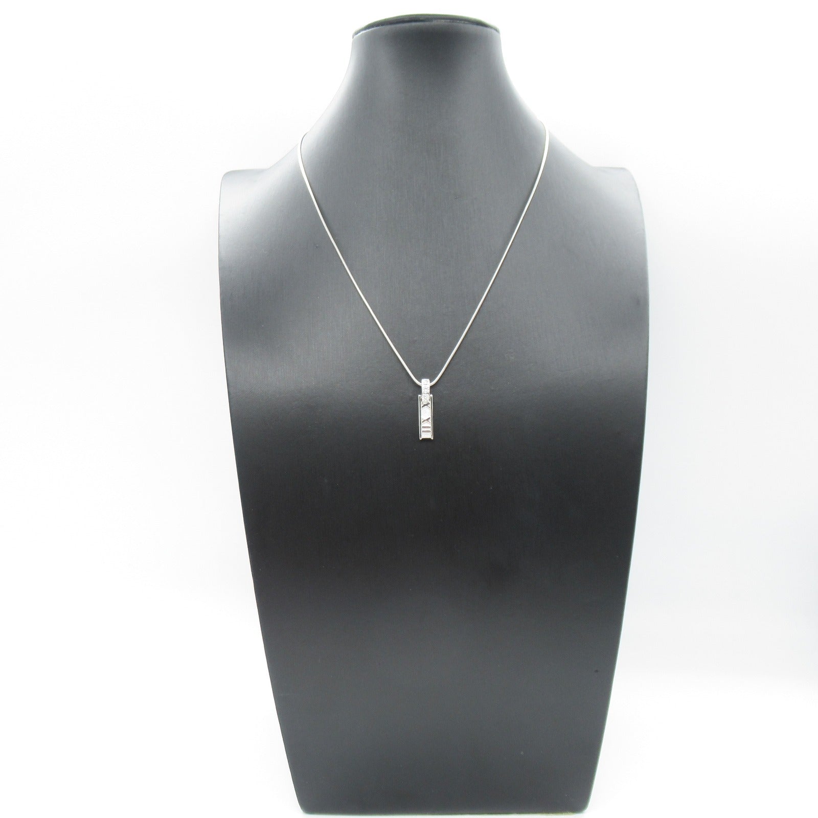 Tiffany TIFFANY&amp;CO Atlas Bar Necklace Collar K18WG (White G) Diamond  Clearance