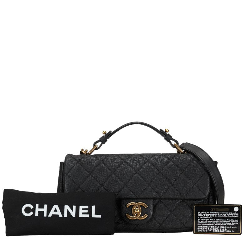 Chanel Matrasse 25 Coco Handbag Chain Shoulder Bags Black G Caviar S  Chanel