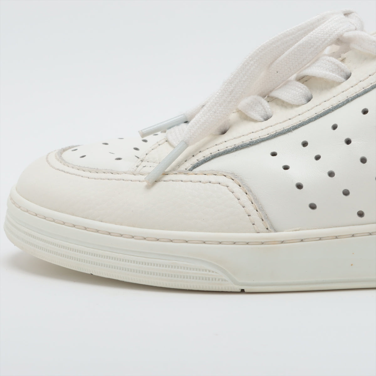 Chanel Coco Leather Trainers 38  White G38808