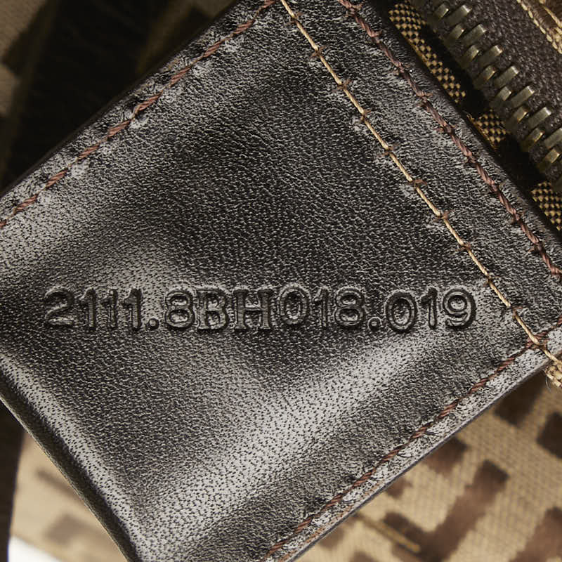 Fendi Zucca Handbag 8BH018 Beige Brown Canvas Leather  Fendi