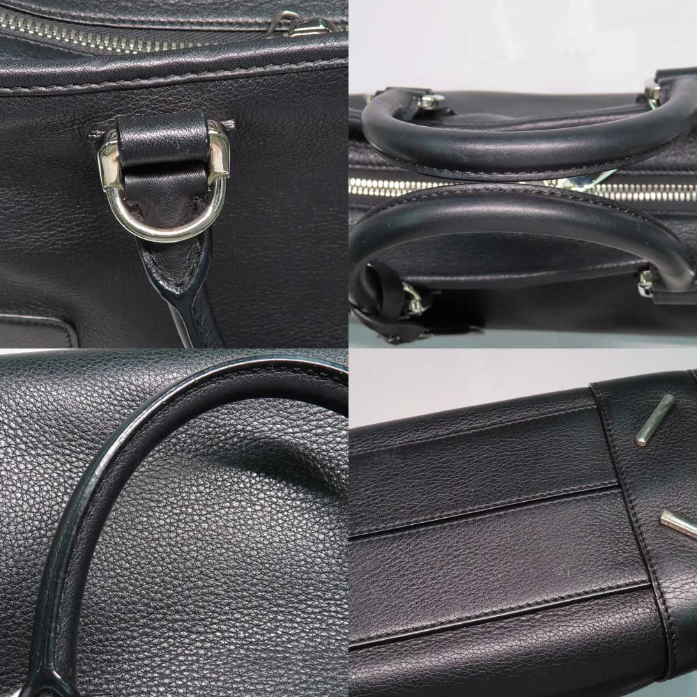 LOEWE Amazon 28 352.30.N03 Handbag 2WAY Shoulder Bag Boston Black Silver G  Anagram Leather  Unisex