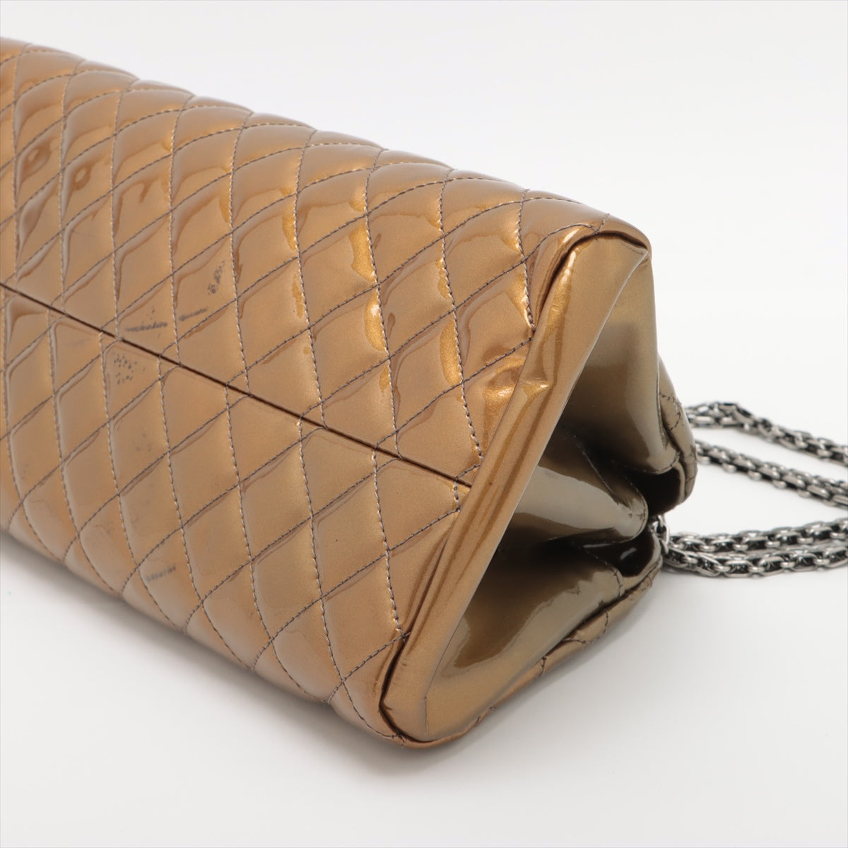 Chanel Matrasse Patent Leather Balling Bag G Gummetal Gold  15th