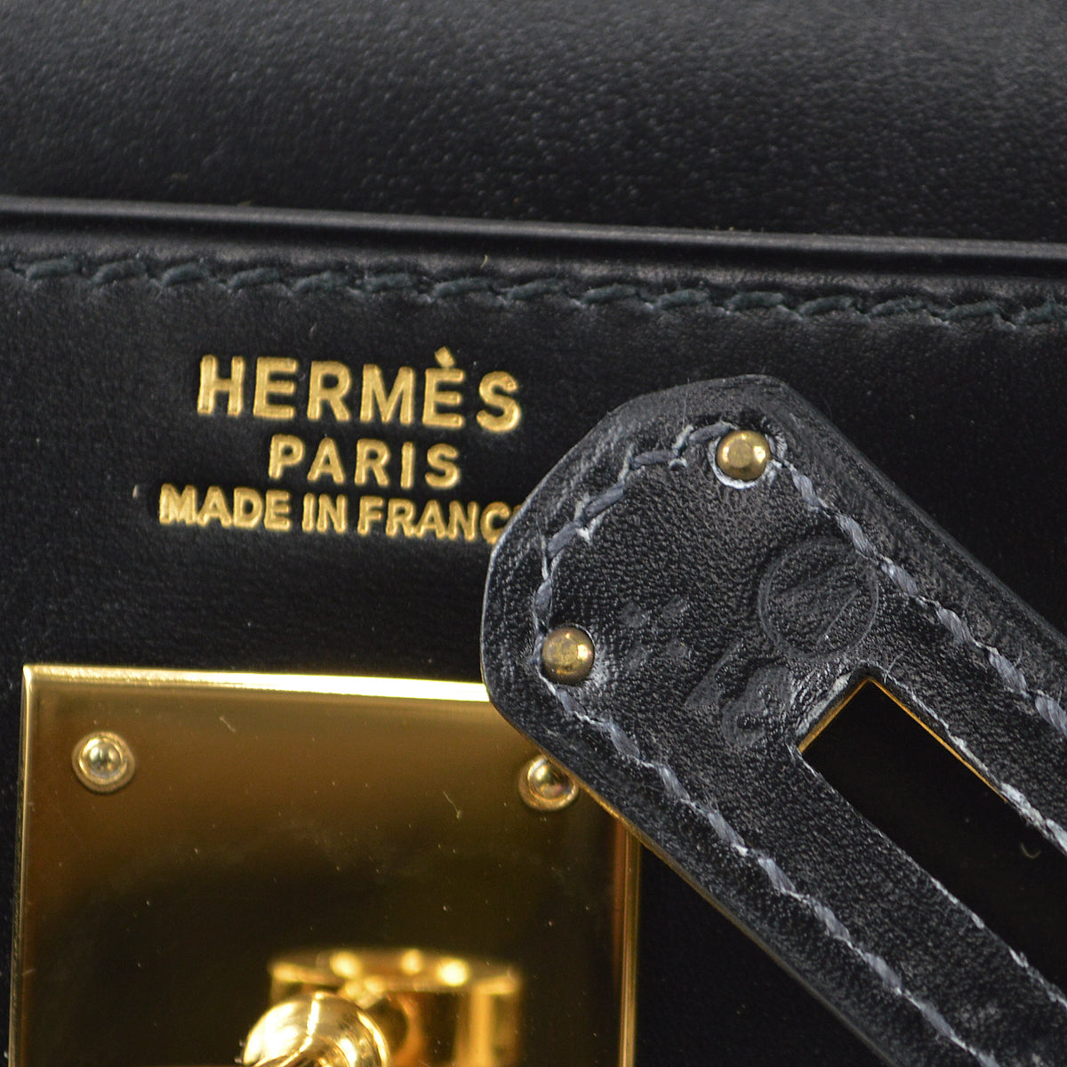 Hermes 1993 Kelly 32 Sellier Black Box Calf