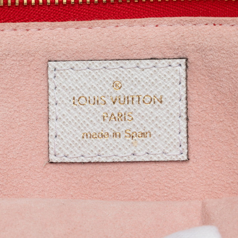 Louis Vuitton Monogram Giant Pochette Double  Twisted Chain Shoulder Bag Pochette M67561 Rouge Red Pink PVC  Louis Vuitton