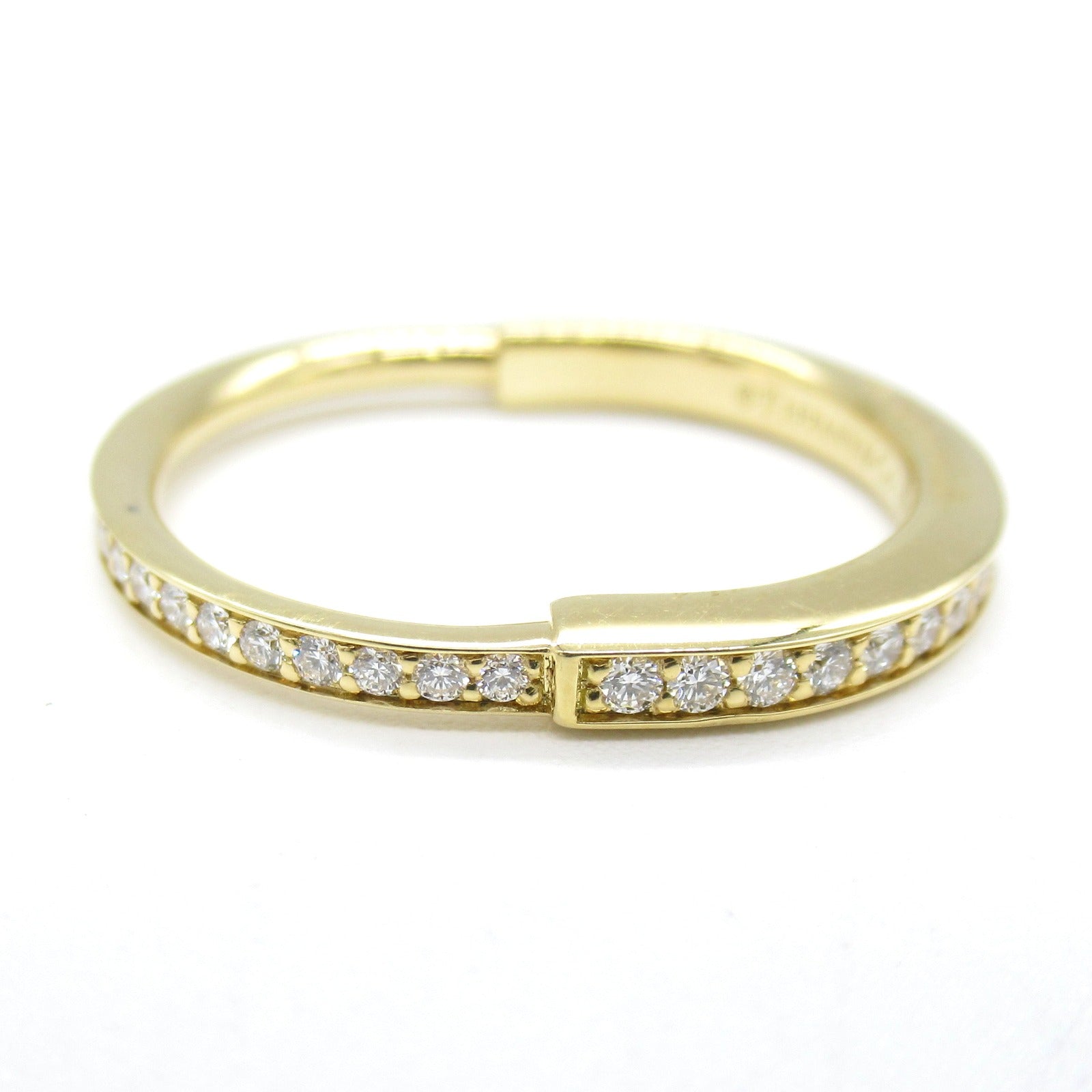 TIFFANY&CO Lock Full Diamond Ring Ring Ring Jewelry K18 (Yellow G) Diamond   Clearance