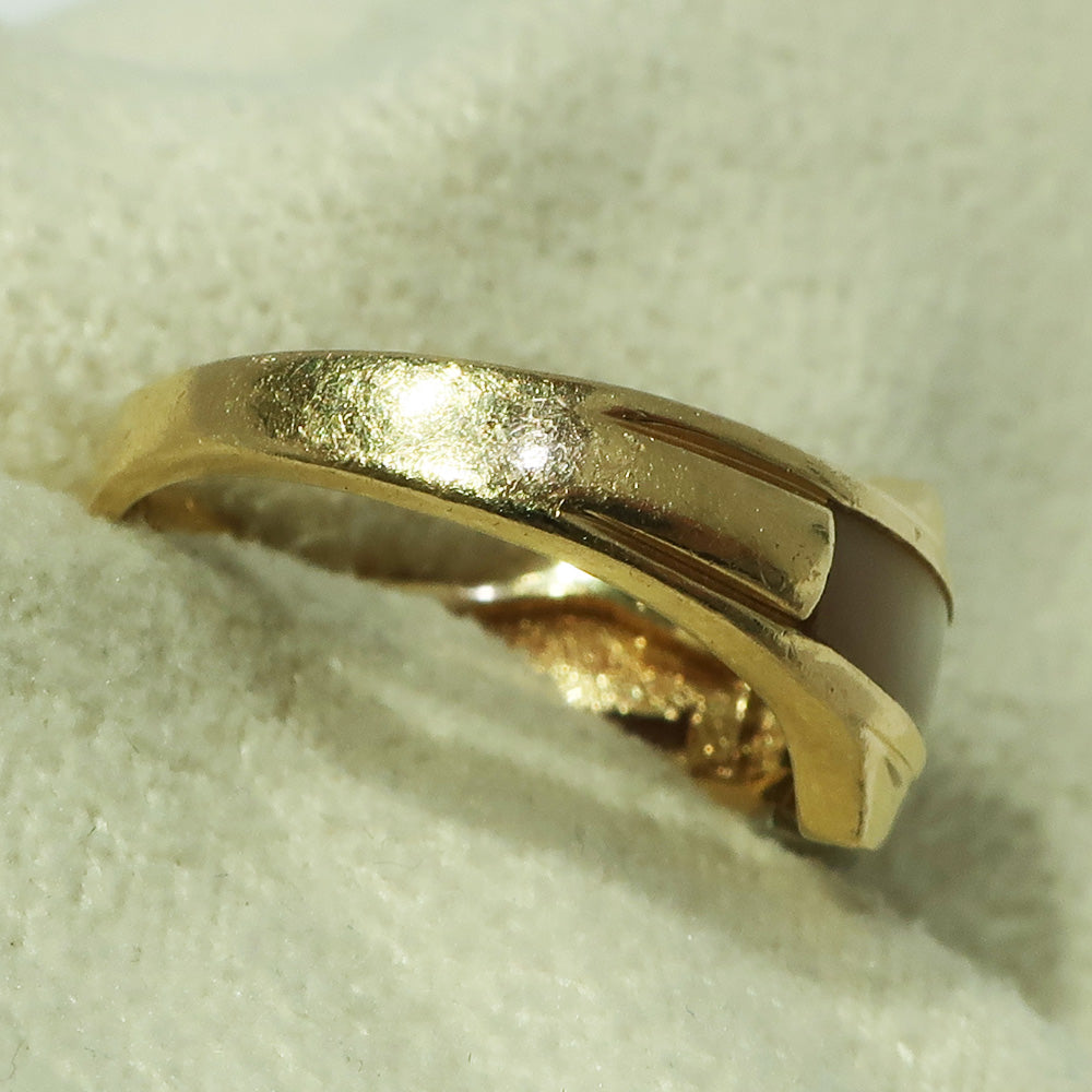 Jewelry accessory ring ring K18 g Pt900 5.3g yellow gold platinum s diamond 11.5 YG