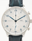 IWC Portuguese Chronograph IW371605 SS Leather AT Silver Chronograph