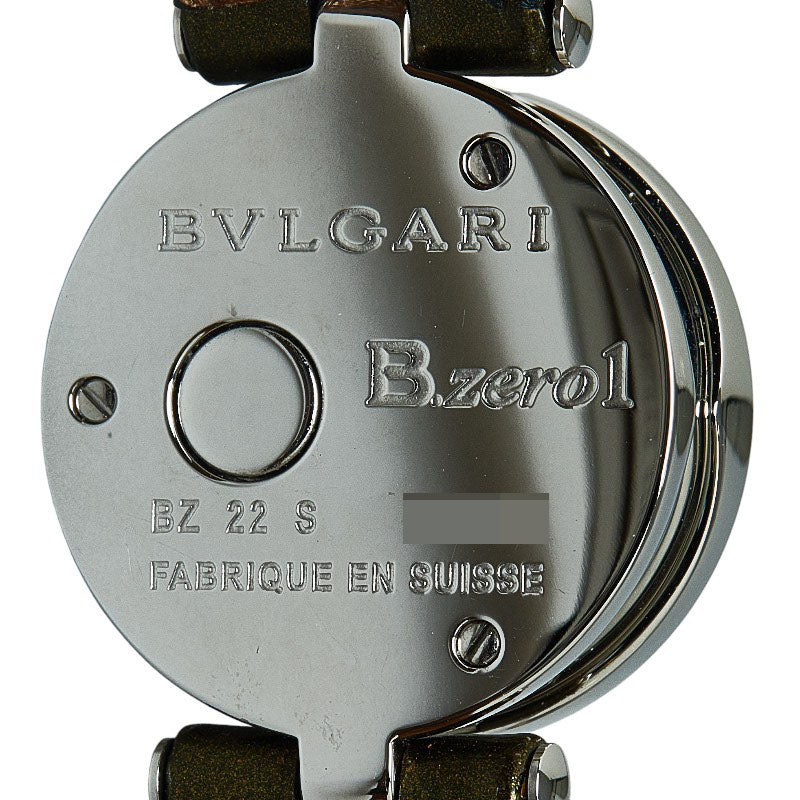 Bulgari Beezeroun Watch BZ22S Quartz Black  Stainless Steel Leather  BVLGARI