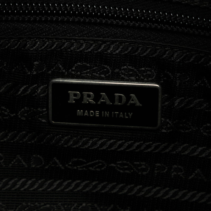 Prada Triangle Logo   Shoulder Bag BT0520 Black Nylon  Prada