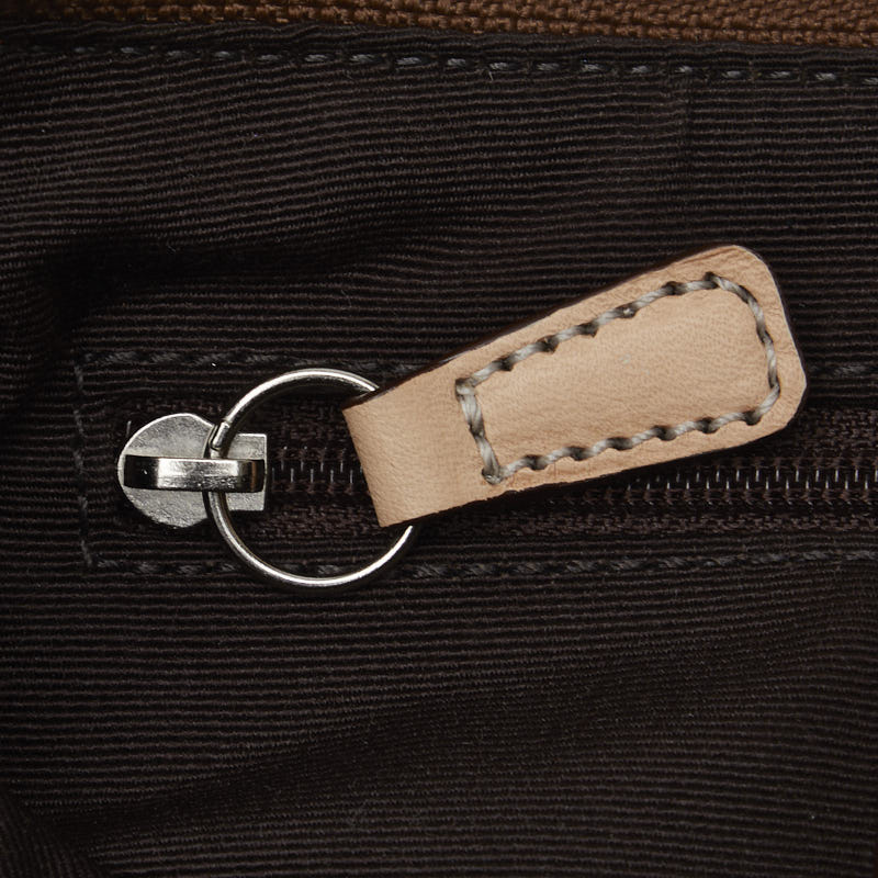 Coach  Handbag One-Shoulder Bag Beige Brown Canvas Leather  Coach