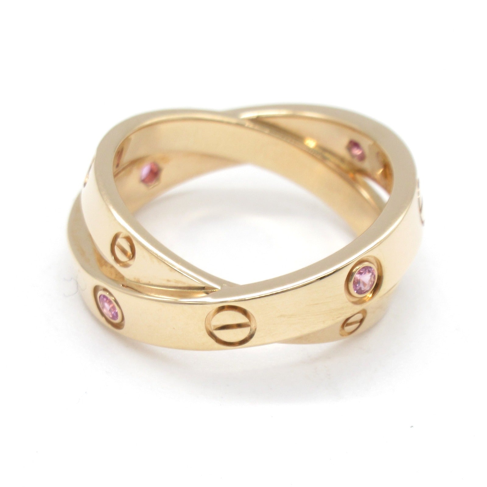 Cartier Cartier Rose Sapphire Ring Ring Ring Jewelry K18PG (Pink G) Rose Sapphire  Pink Ring