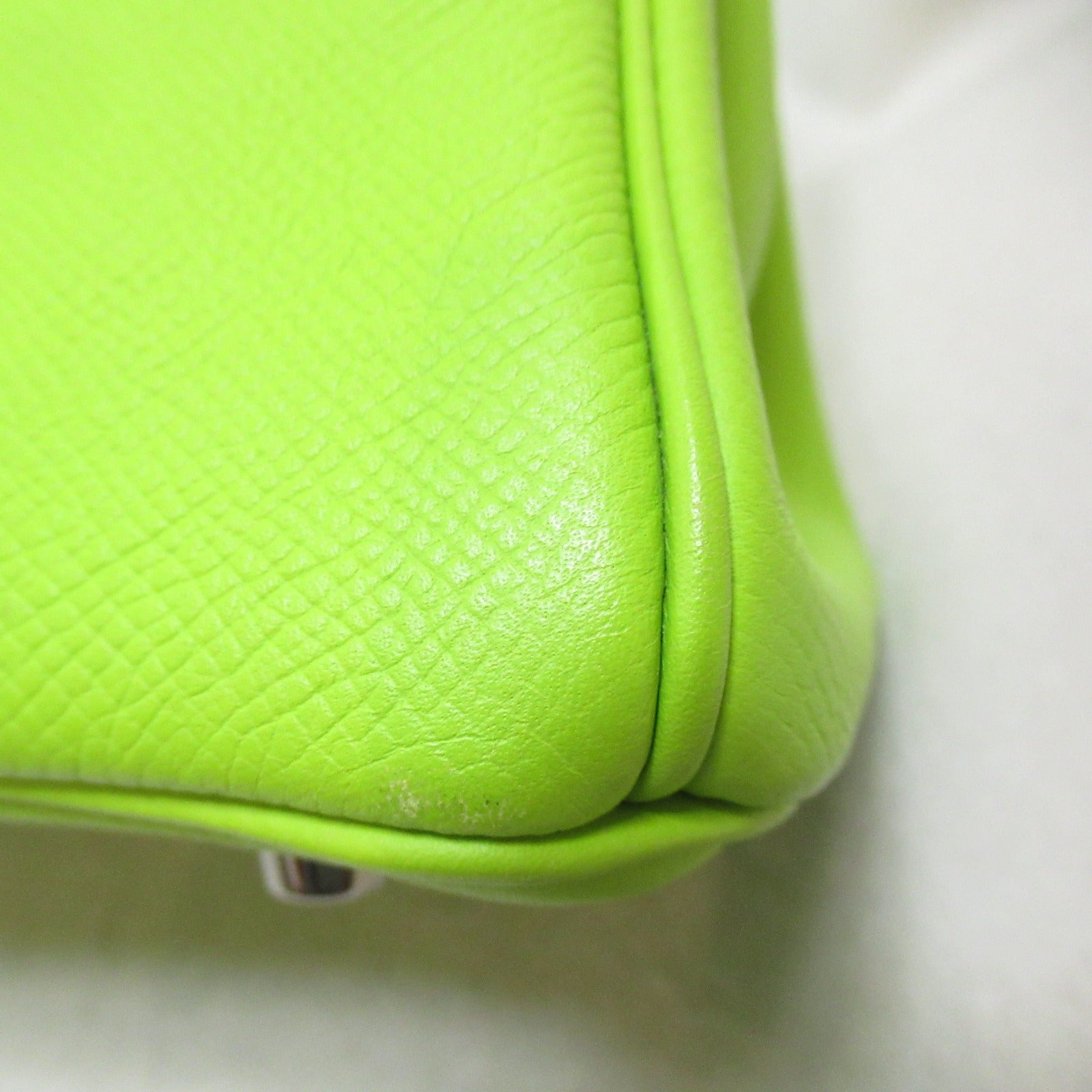 Hermes Hermes Candy Birkin 25 Kiwi Handbag Handbag Handbag Leather Epsom  Green
