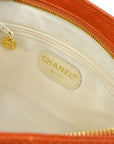 CHANEL 1996-1997 Orange Caviar Quilted Belt Bag 