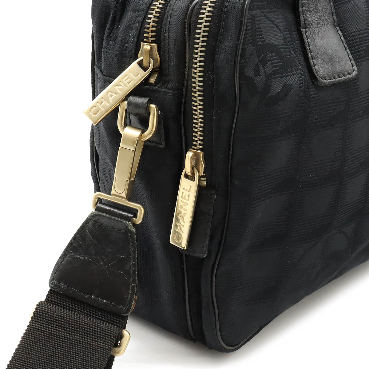 Chanel New Loveel Line Handbag 2WAY Handbags Nylon  Black Black A15970