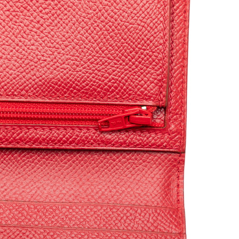 Hermes  Classic Long Wallet Red G Epsom  Hermes