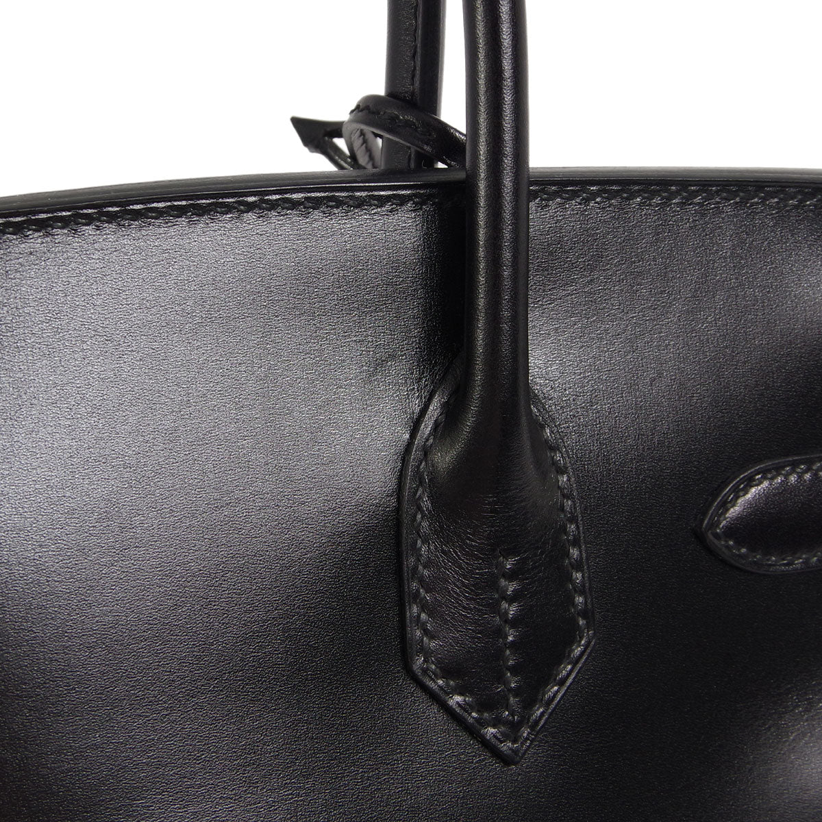 Hermes * So Black Box Calf Birkin 30 Handbag