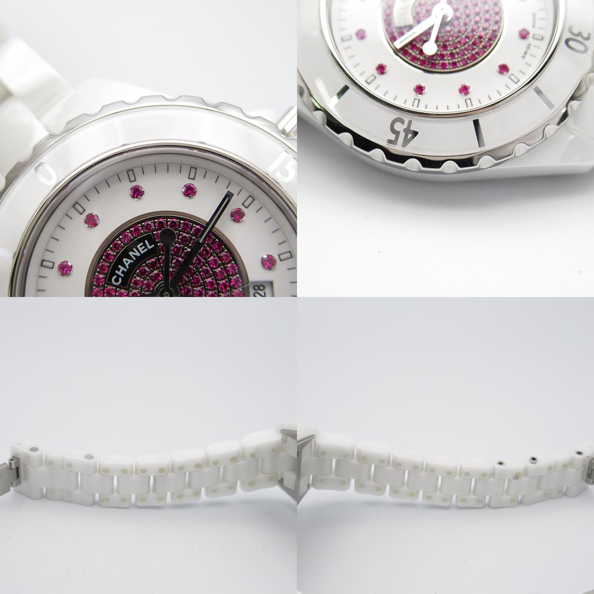 Chanel J12 12P Ru/Pavelby  Ceramic  White/Pink H2035