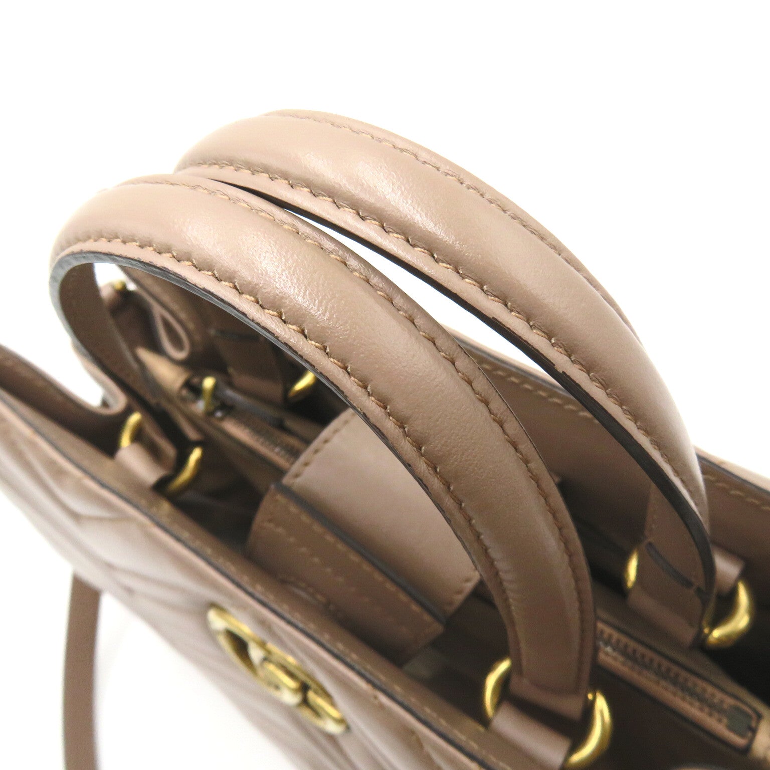 Gucci GG Marmont Handbag Handbag Handbag Leather  Beige Pink Beige 448054