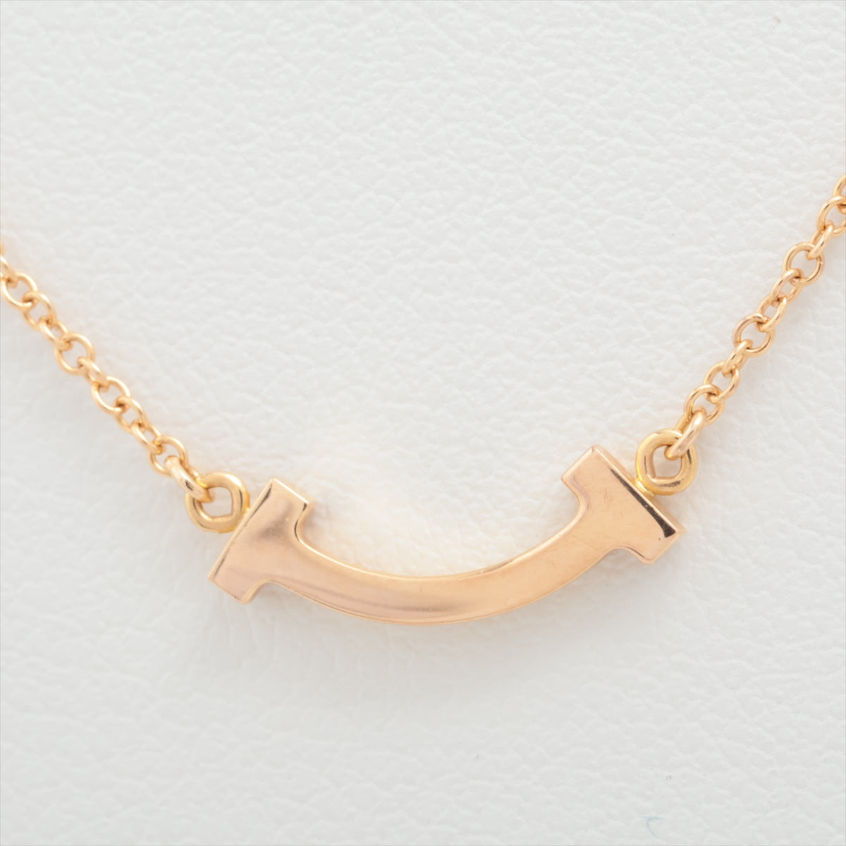 Tiffany T Smile Micro Diamond Necklace 750 (PG) 2.2g