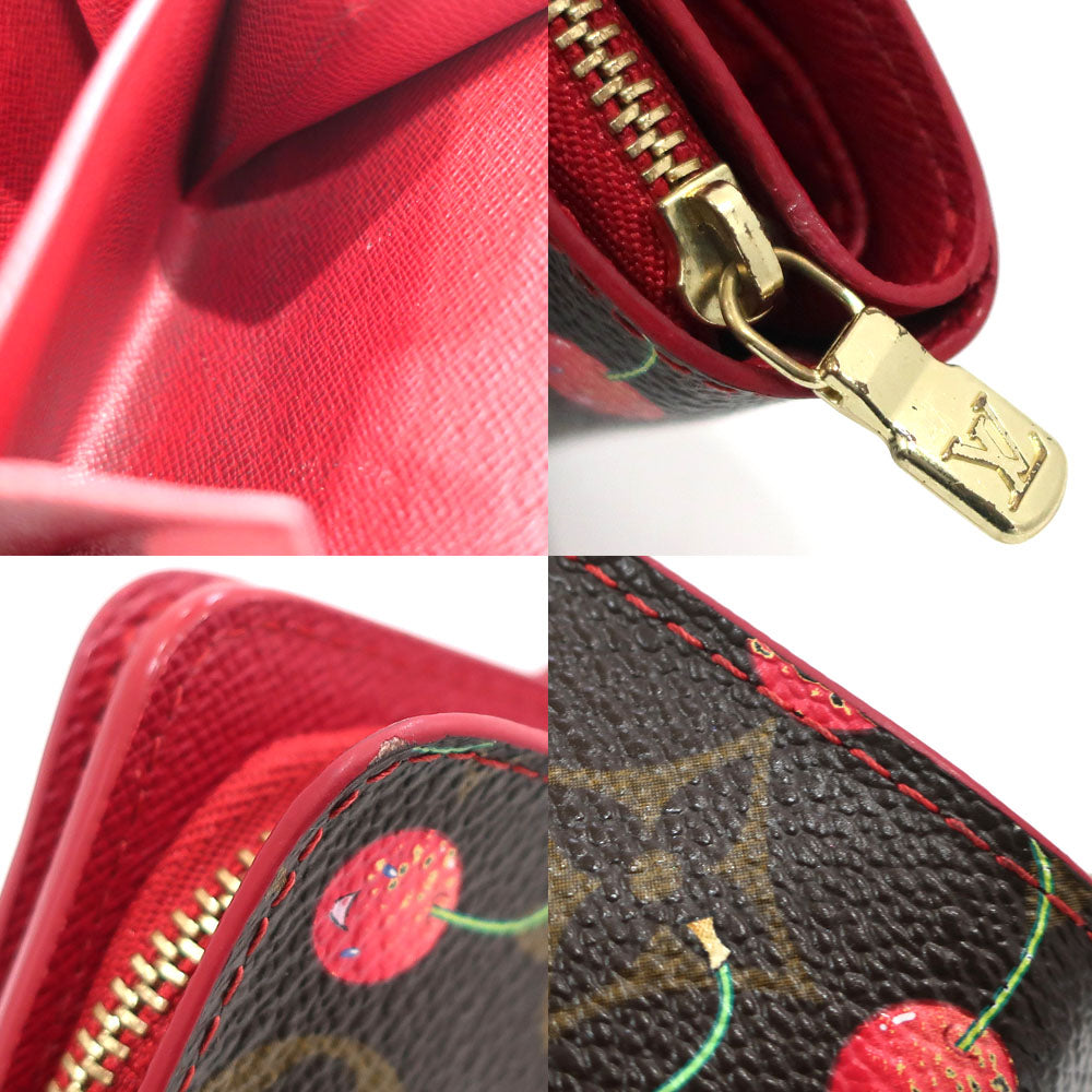 Louis Vuitton Double Fold Wallet Compact Zip M95005 Monogram Cherry GD  Vill Rong Collaboration Items Women  Dress Small  Bag