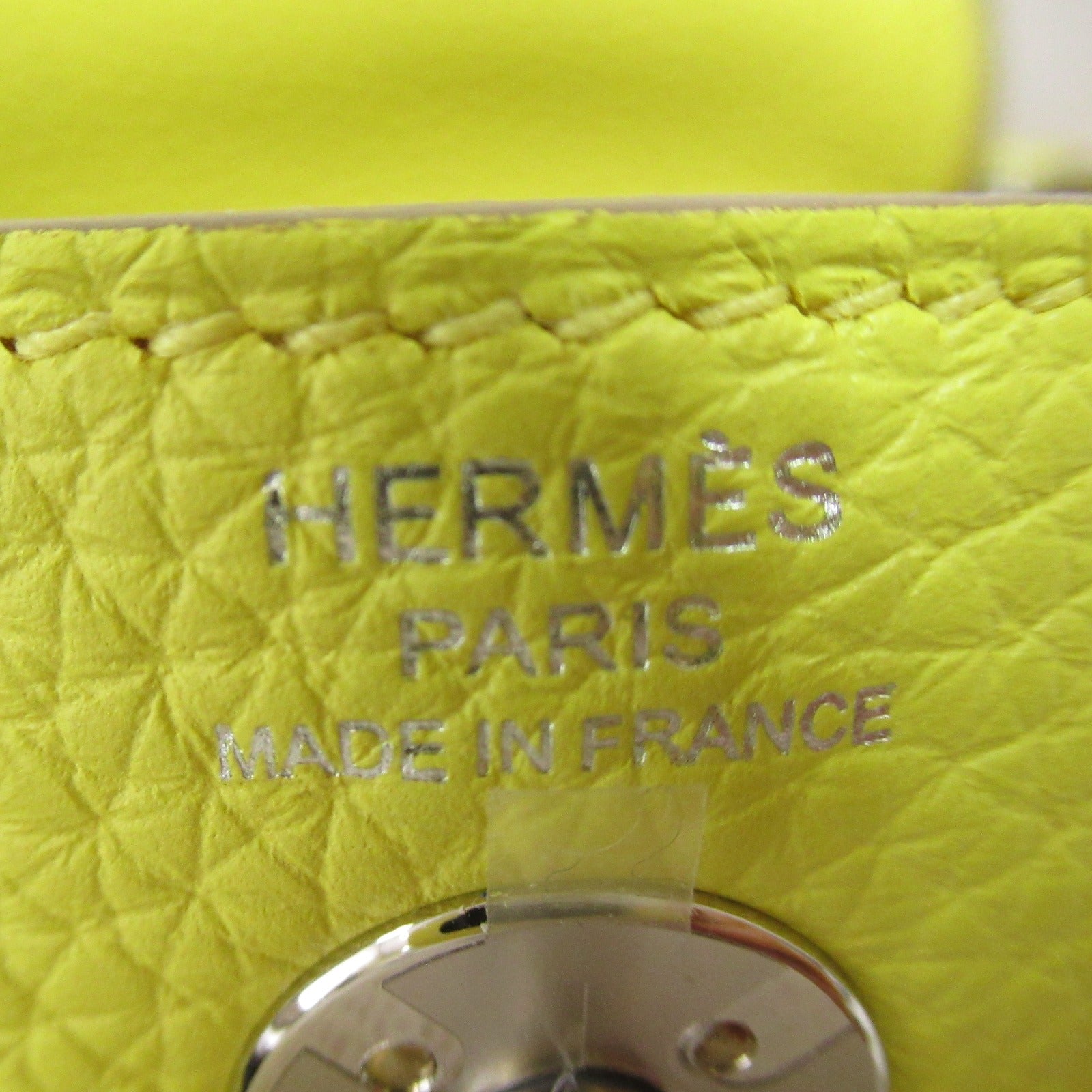 Hermes Hermes Lindemini Shoulder Bag Shoulder Bag Leather  Clemence  Yellow Rouge