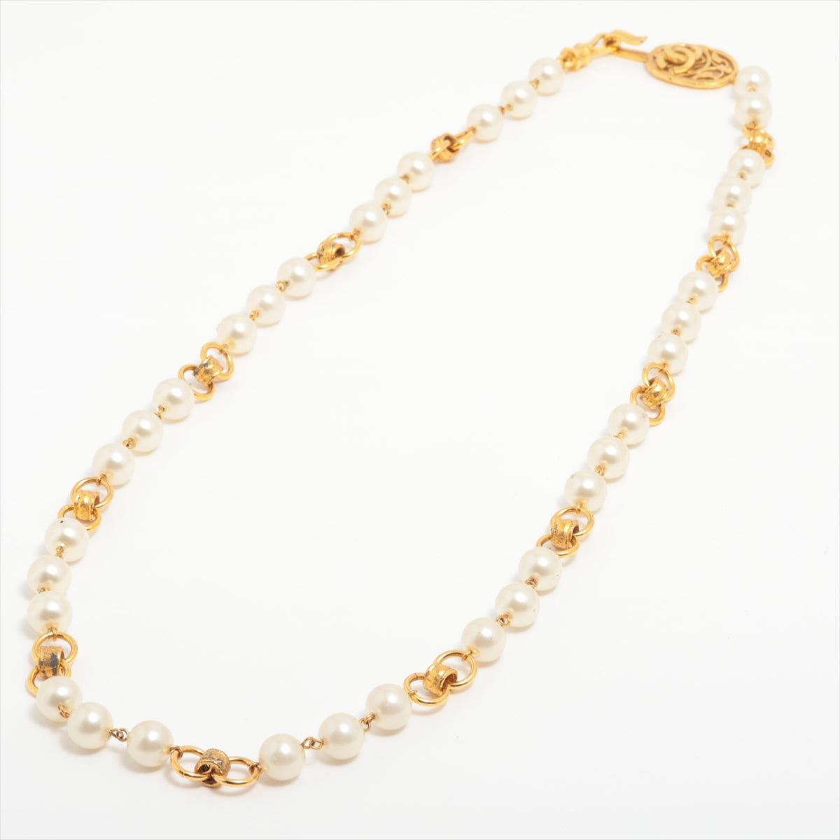 Chanel Coco 95A Necklace GP   Pearl Gold