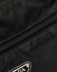 Prada Triangle Logo   Shoulder Bag 2VH563 Black Nylon Leather  PRADA