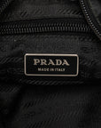 Prada Triangle Logo   Shoulder Bag 2VH563 Black Nylon Leather  PRADA