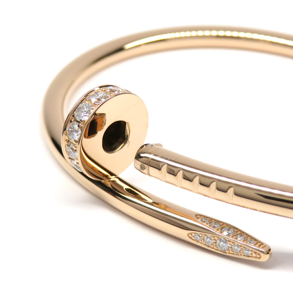 Cartier Just Anchor Bracelet Bangle 750PG K18 Pink G RG Rose Gold Diamond 