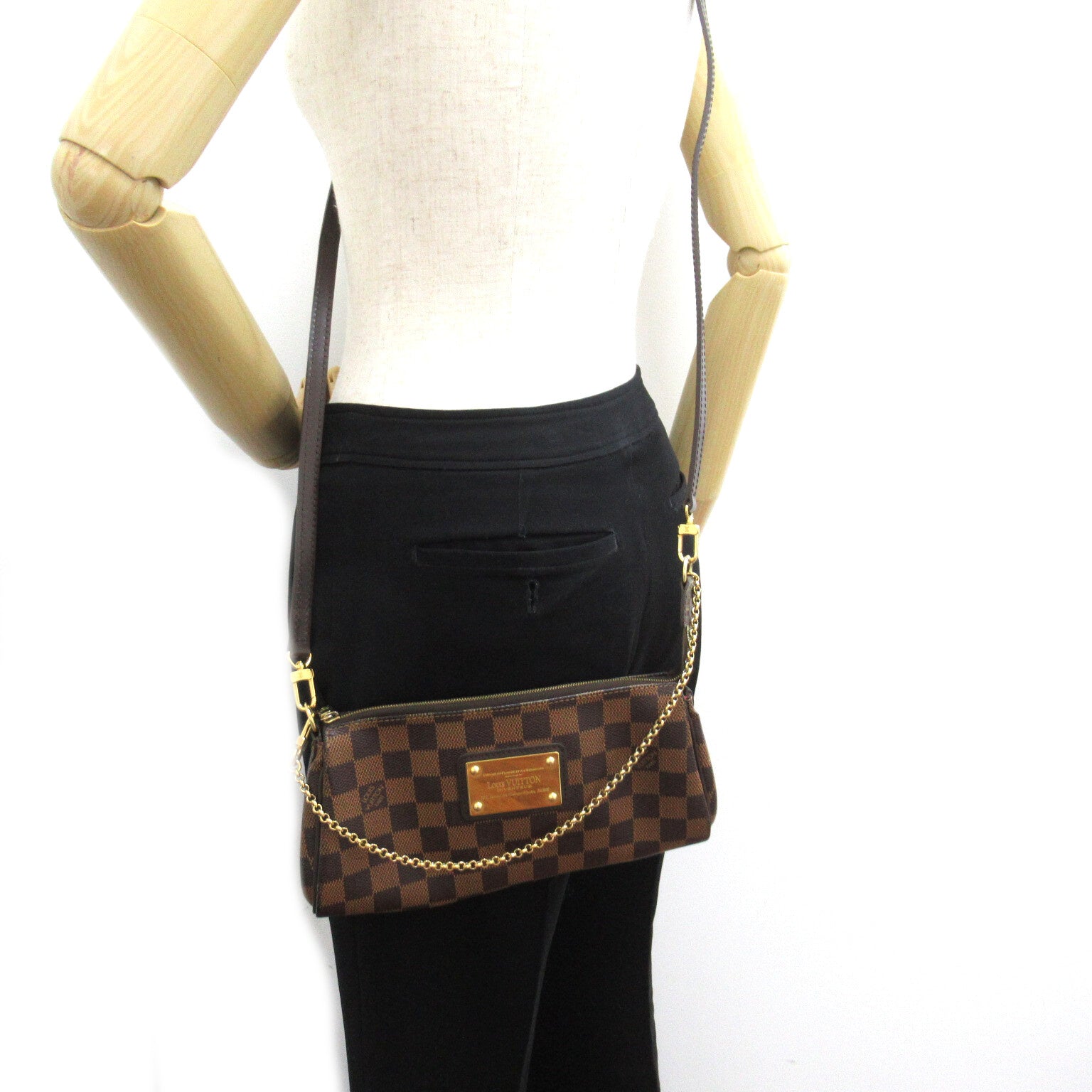 Louis Vuitton Eva 2w Shoulder Bag PVC coated canvas Damier  Brown N55213