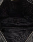 Prada Triangle Logo   Shoulder Bag VA0563 Black Nylon  Prada