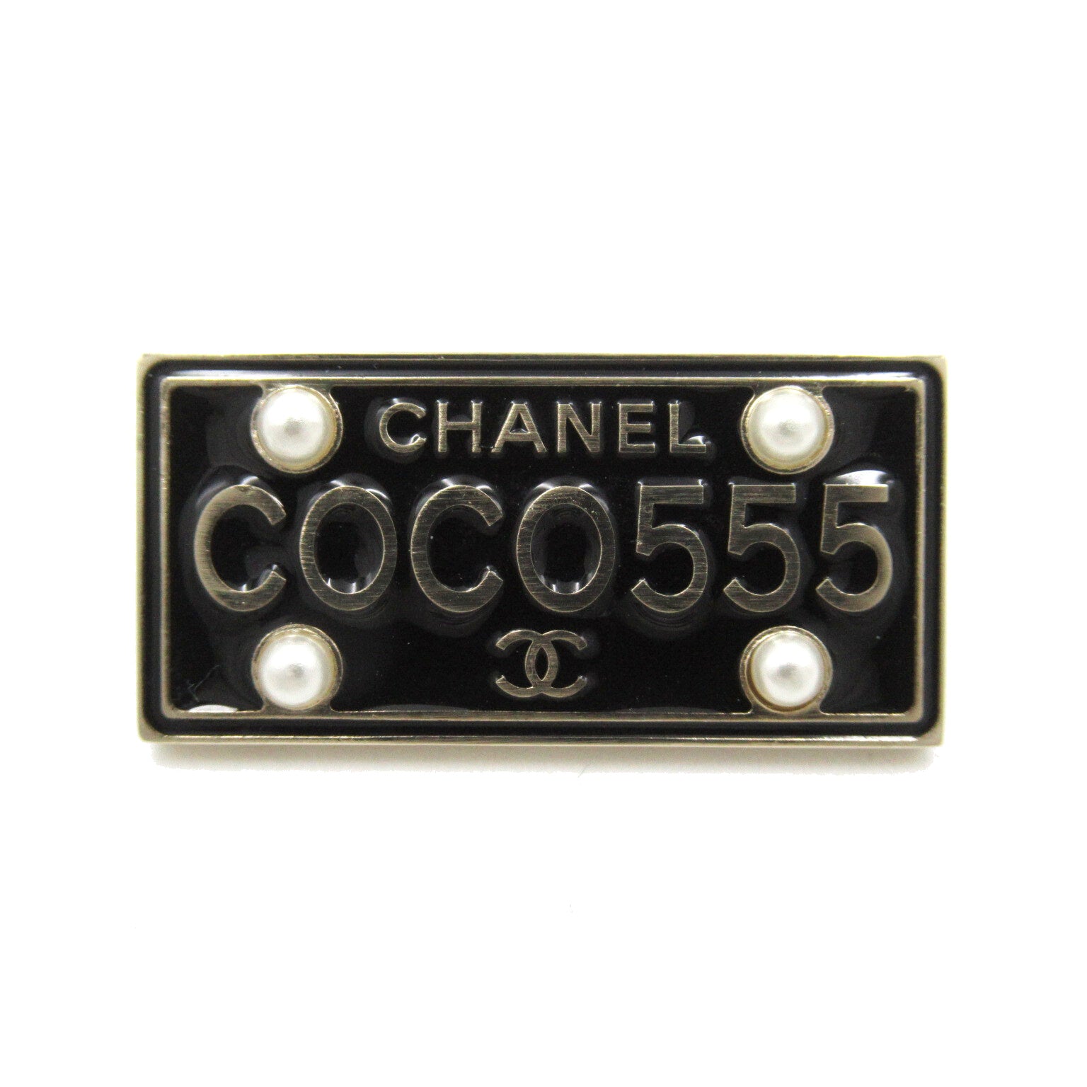 Chanel Chanel Pin Brooch Accessoires GP (Gen Mesh)   Black/Golden   BRANDOFF