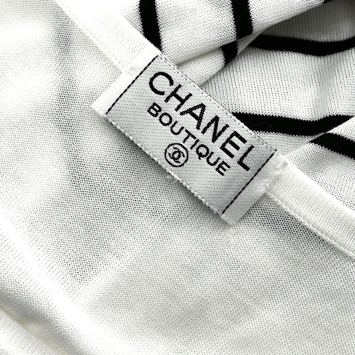 Chanel CC striped cotton top 