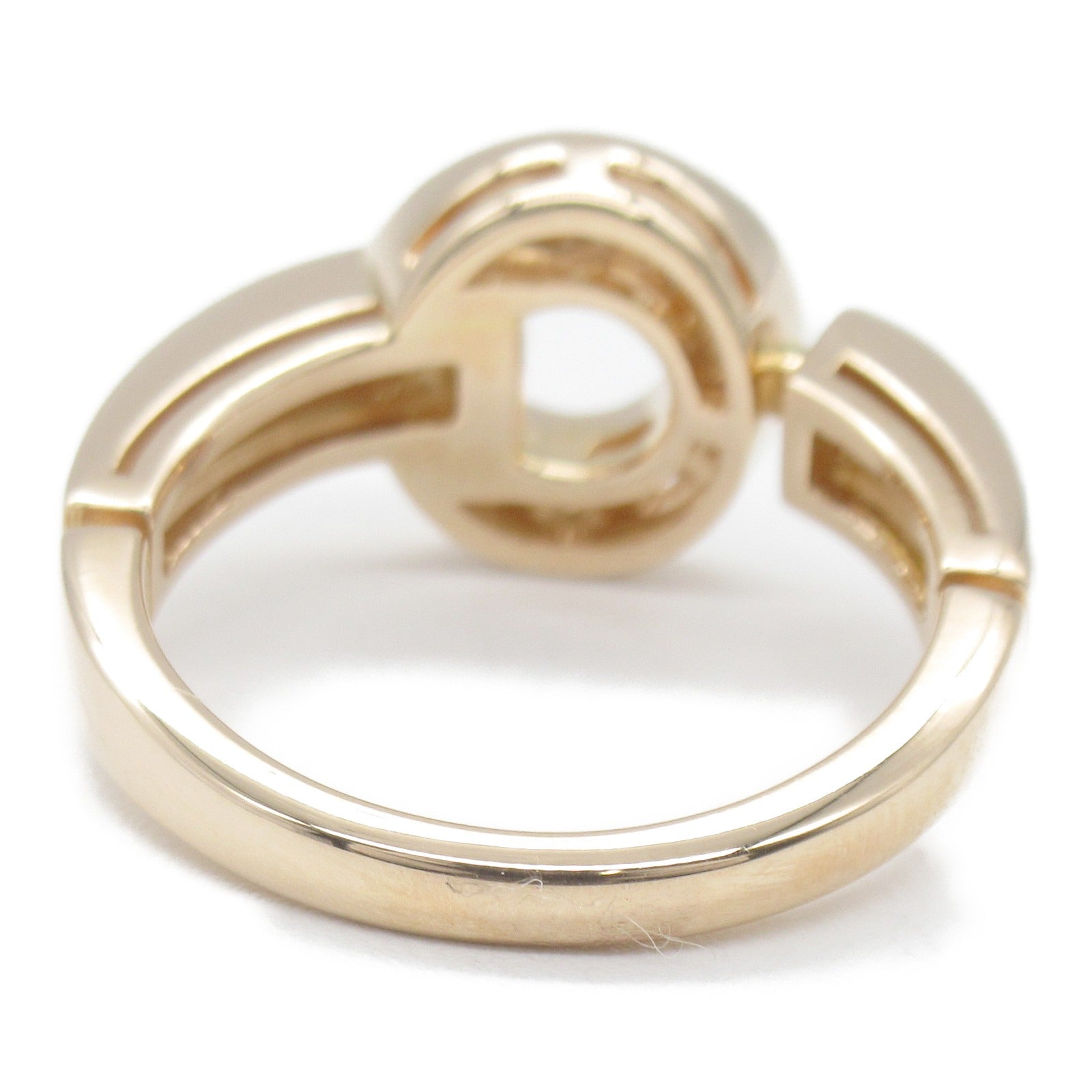 Bulgari BVLGARI Round Logo Diamond Ring Ring Ring Ring Jewelry K18PG (Pink G) Diamond  Clearance