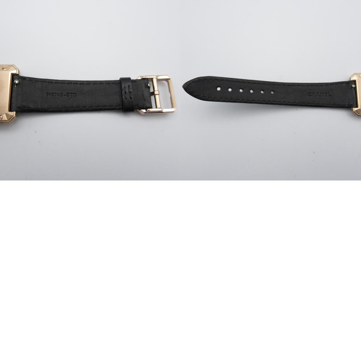 Chanel Girlfriend Tweedey Strap Watch Watch Leather Belt Beige G  White Opal White H5586