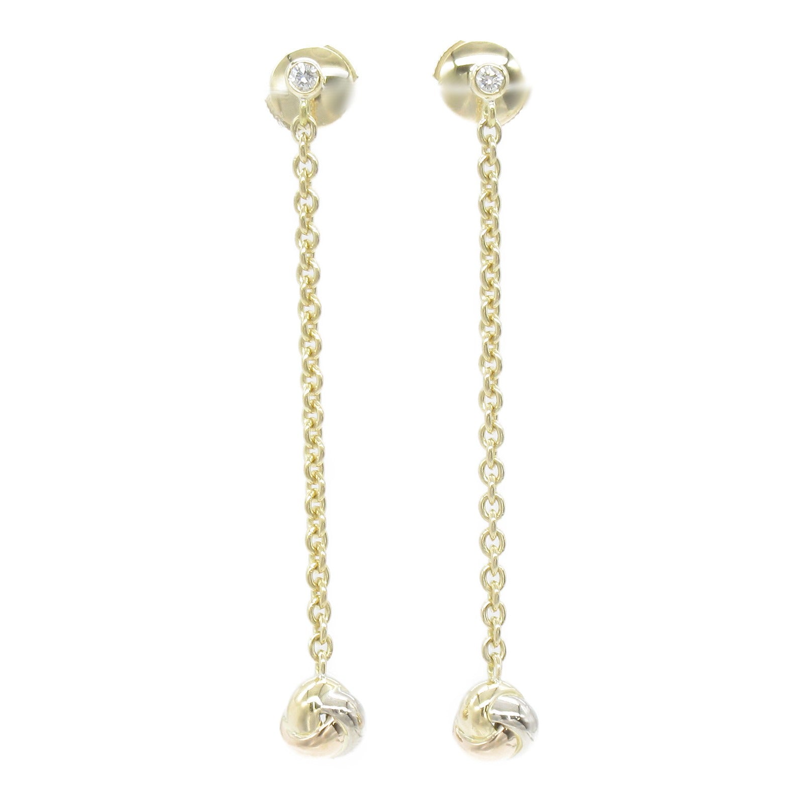 Cartier Ba Trinity Diamond Pier Pier Jewelry K18 (Yellow G) K18WG (White Gold) K18PG (Pink Gold) Diamond  Clear
