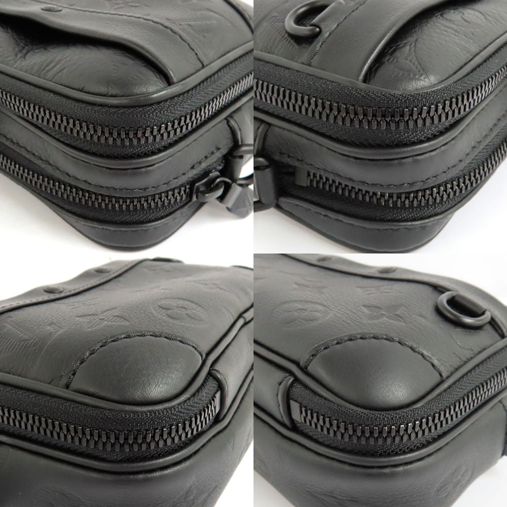 Louis Vuitton Alma Wearable Wallet NV M82544 Monogram Shadow Black Shoulder Bag Cross Body Leather Mens Unisex