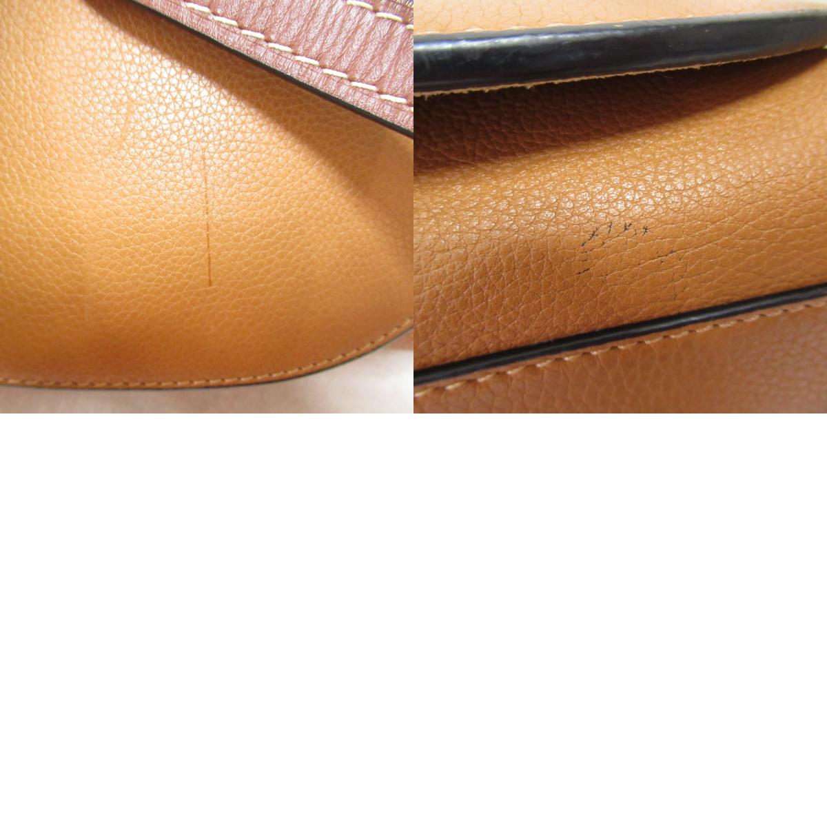 LOEWE Door Top Handle Bag Shoulder Bag Shoulder Bag Leather  Brown Camel 321.12.U61