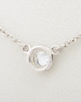 Tiffany Bazaar 1P Diamond Necklace Pt950 2.3g diameter approximately 4.57mm