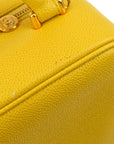 Chanel * Yellow Caviar Timeless Lunch Box Vanity 2way Handbag