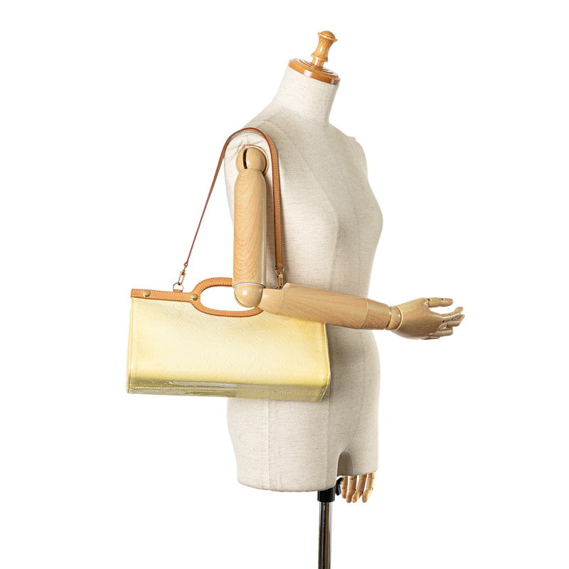 Louis Vuitton Monogram Vernis Lockbury Drive Handbag Shoulder Bag 2WAY M91372 zzle Beige Patent Leather  Louis Vuitton