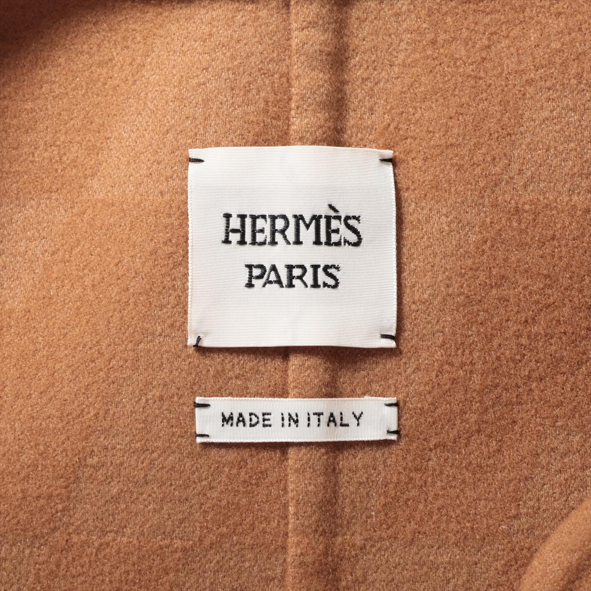 Hermes 20SS Cashmere Coat 36  Brown 06-7102 Selfie Button