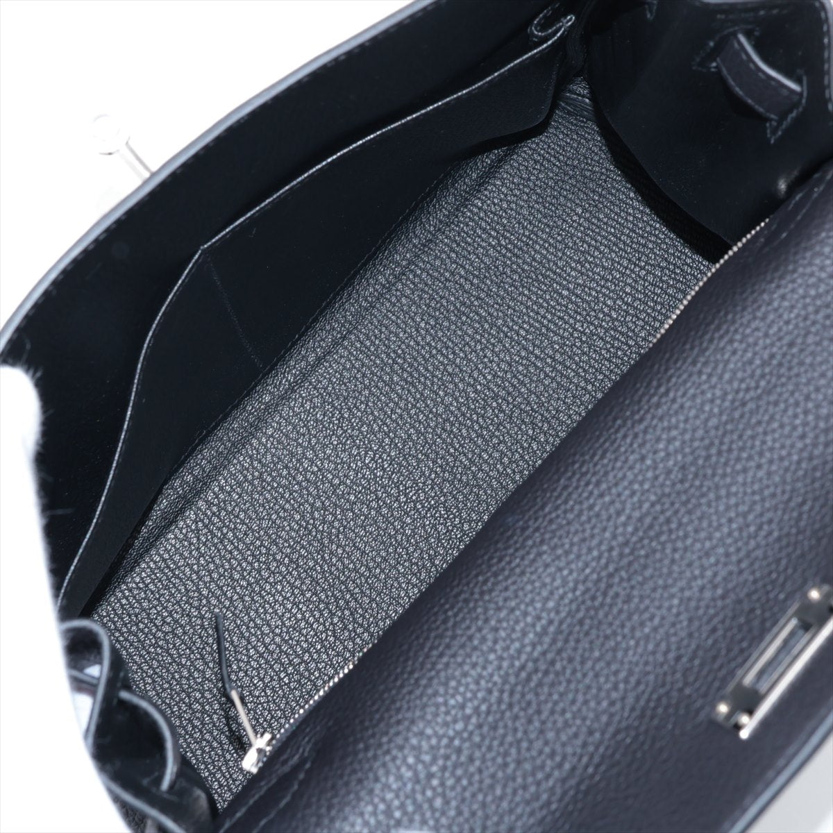 Hermes Kelly 28 Togo Black Silver G  W2024