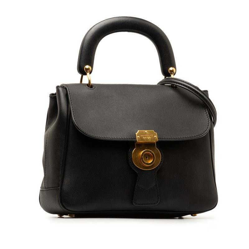 Burberry Nova Check  Handbag 2WAY Black G Leather  BURBERRY