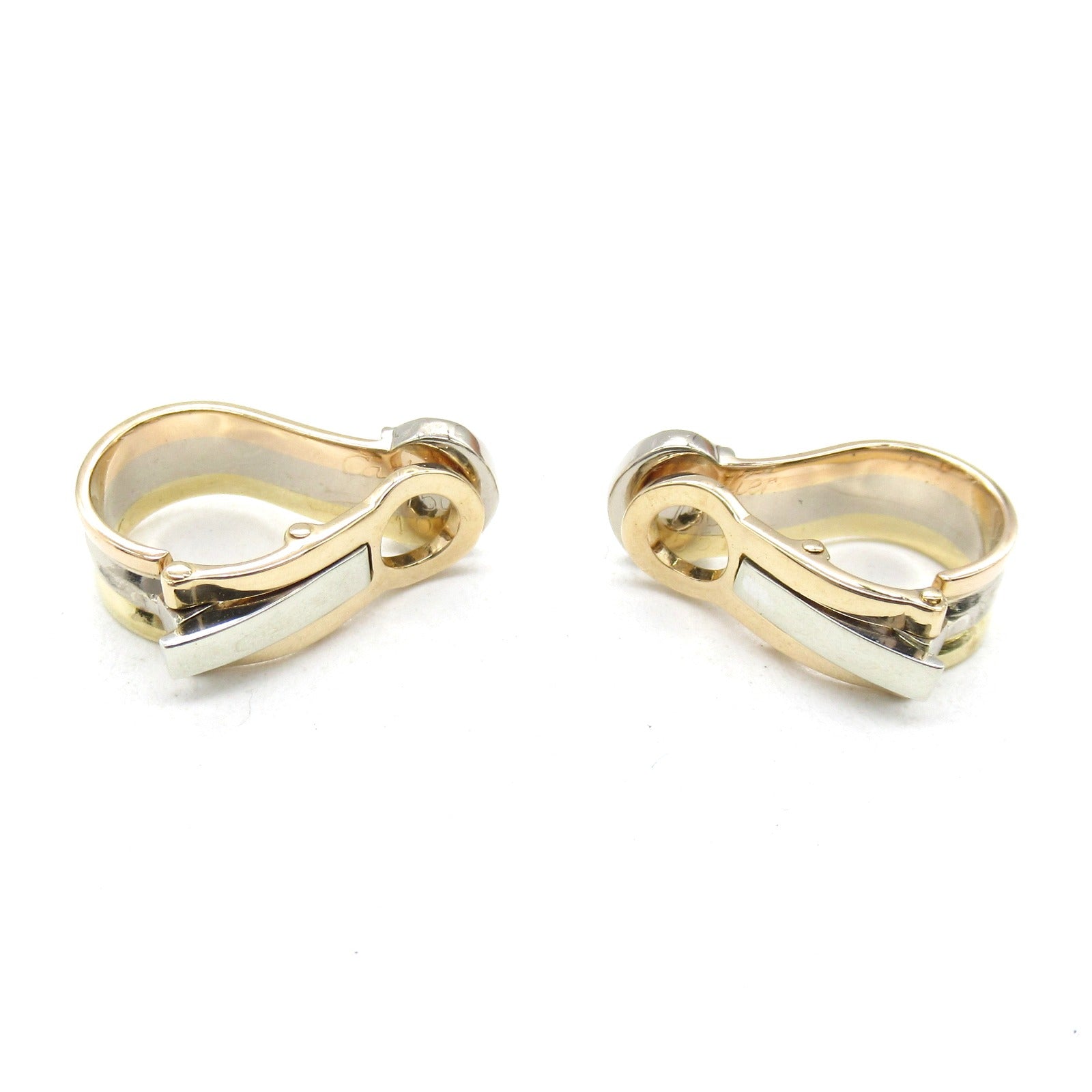 Cartier 2C Diamond Earring Jewelry K18 (Yellow G) K18WG (White G) K18PG (Pink Gold) / Diamond  Clear