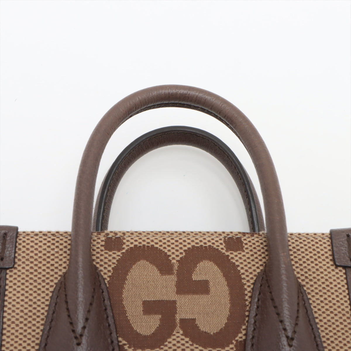 Gucci JamboGG canvas x leather 2WAY handbag beige x brown 699406