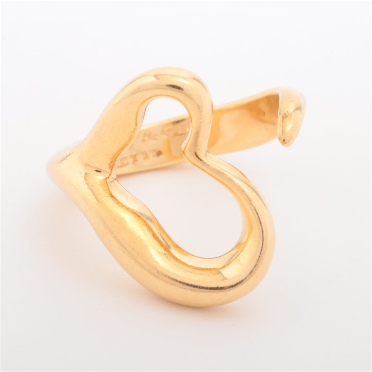 Tiffany Open Heart Ring 750 (YG) 9.8g